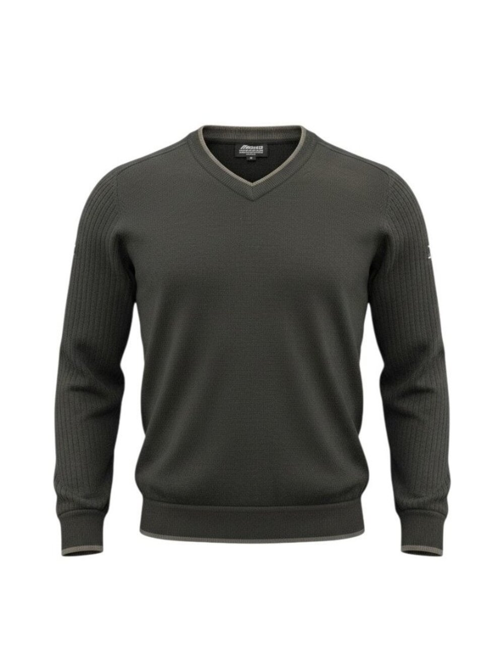 Mizuno Mens Black WindLite V-Neck Pullover Sweater Ribbed Sleeves XL
